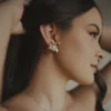 Brinco Flor com Zircônia - Imagem 2